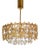 Brass and Lead Crystal Chandelier from Palwa, 1960s For Sale