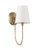 Signature 1 Light Sconce, Antique Brass For Sale