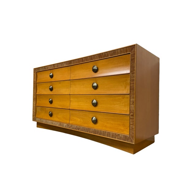 Brown and Saltman 1940s Brown-Saltman Combed Wood Dresser, Attributed to Paul Frankl For Sale - Image 4 of 17