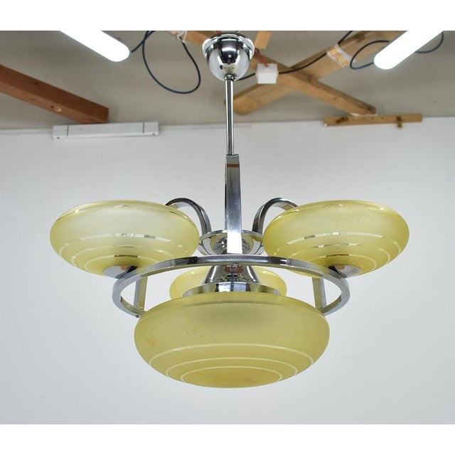 Art Deco Chandelier, 1930s For Sale - Image 3 of 18
