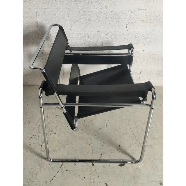 Silver Wassily Chair in Steel and Leather by Marcel Breuer for Gavina, 1960s For Sale - Image 8 of 16