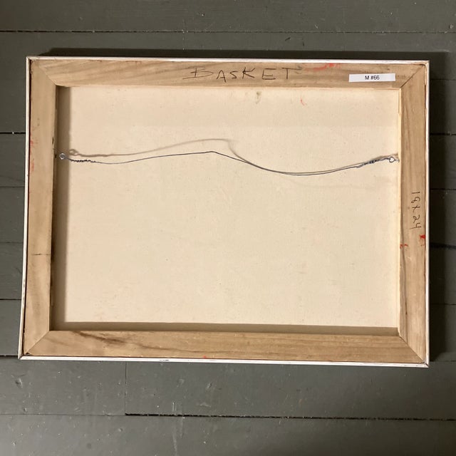 1980s 1980’s Vintage Original Abstract Pop Painting “Basket” Signed For Sale - Image 5 of 6