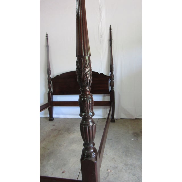Item: Poster Bed Details: Mahogany Great Designer Look/Quality Piece Poster Bed Rare Queen Size All Quality Great Carvings...