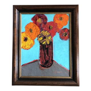 Original Contemporary Alexandra Brown Pop Art Still Life Painting Vintage Frame For Sale