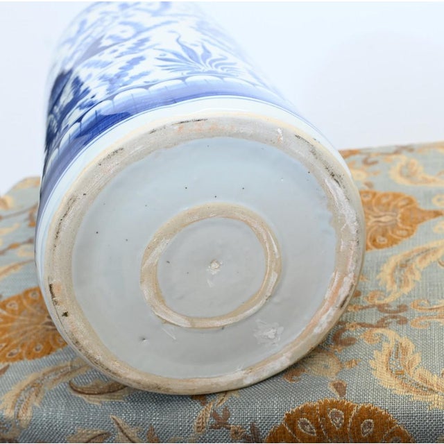 Chinese Blue and White Porcelain Vase, 1930s For Sale - Image 6 of 7