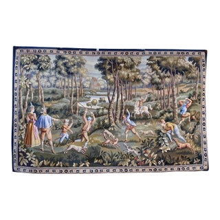 1990s Tapestry With Hunt Scene For Sale
