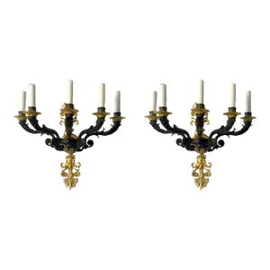 Pair of French Late 19th Century Empire-Style Sconces