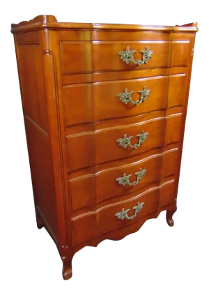 John Widdicomb Louis XV Style Cherry Chest of Drawers
