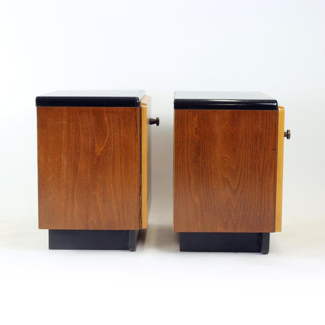 Czechoslovak Bedside Tables from Up Závody, 1930s, Set of 2 For Sale - Image 11 of 15