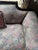 Duncan Phyfe Style Carved Sofa With Claw Feet and Rose Floral Damask For Sale - Image 4 of 6