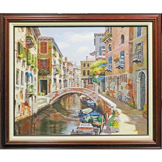 s.sam Park "Venice" 1999 Sold Out Piece Hand Signed Custom Framed For Sale