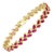 12 Carat Natural Marquise Ruby and Diamond Tennis Bracelet 14 Karat Yellow Gold For Sale