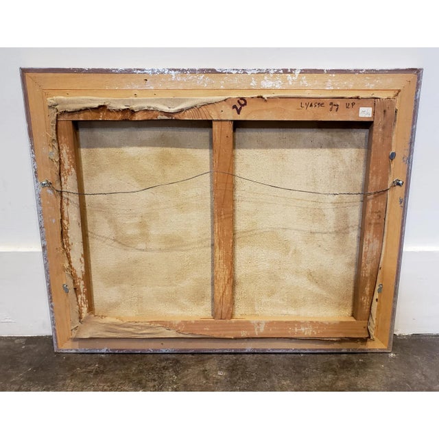 20th Century French Winter Village Landscape Painting For Sale In Dallas - Image 6 of 7