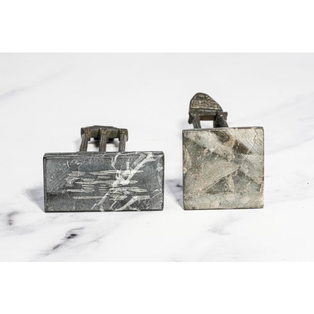 Lovely Pair Antique Small Miniature Bronze Roman Temple Models, Grand Tour Vespasian Castor Pollux Marble Base Neoclassical For Sale - Image 15 of 15