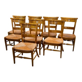 Rose Tarlow Etoile Cherry Dining Chairs, a Set of 8 For Sale