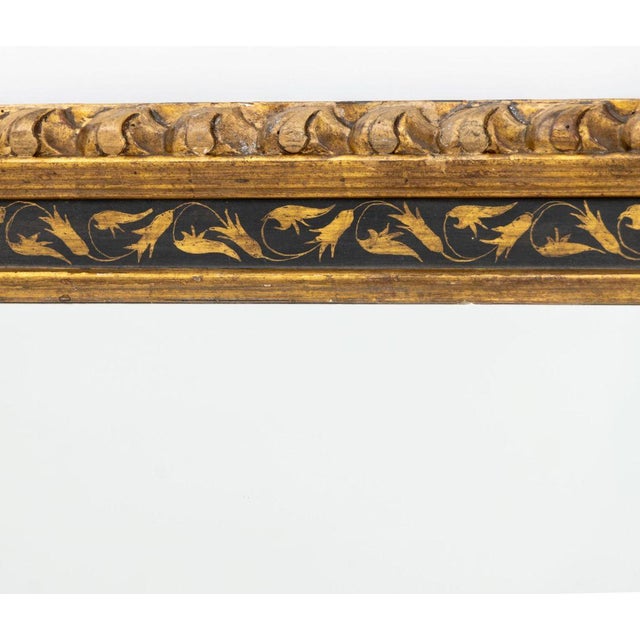 Modern Italian Ebonized and Giltwood Rectangular Mirror For Sale - Image 3 of 6
