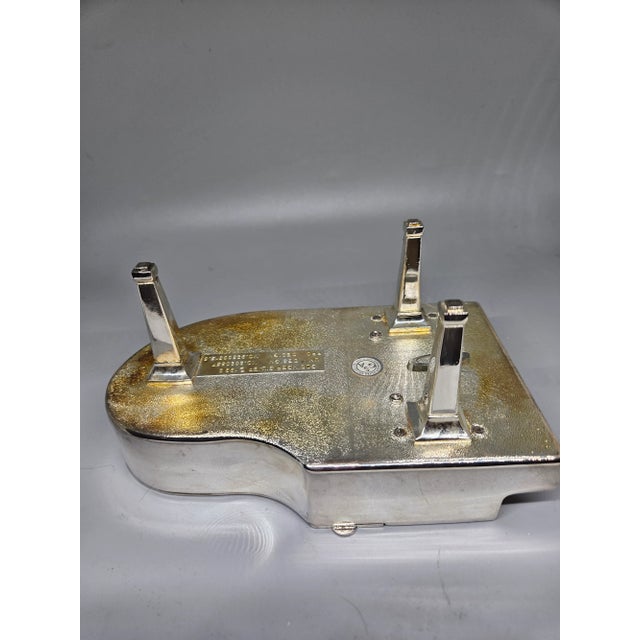 1990s Vintage Godinger Silver 1992 Wind Up Jewelry Piano Music Box For Sale - Image 5 of 5