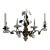 Hollywood Regency Crystal Prism Five Light Wall Sconce, Vintage For Sale