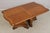 Traditional Satinwood Finish Pedestal Dining Room Table W. Paw Feet For Sale - Image 3 of 18