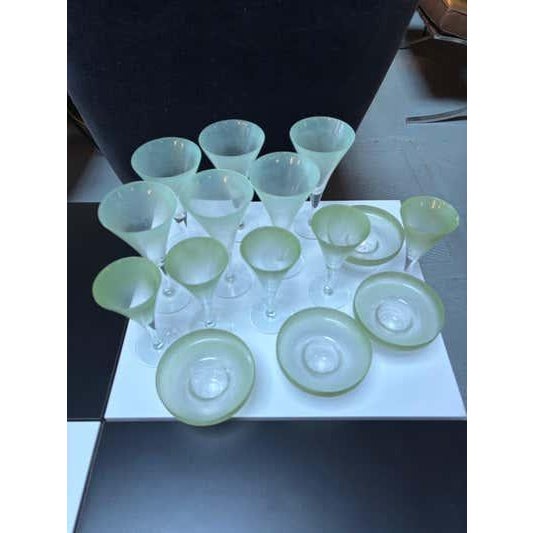 Mid-Century Modern Mid 20th Century Dorothy Thorpe Mid-Century Modern Stemware Set, Glass, 15 Pieces For Sale - Image 3 of 12