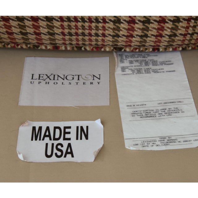Glen Plaid Houndstooth Ralph Lauren Fabric on Lexington Sofa, Early 21st Century For Sale In Salt Lake City - Image 6 of 6