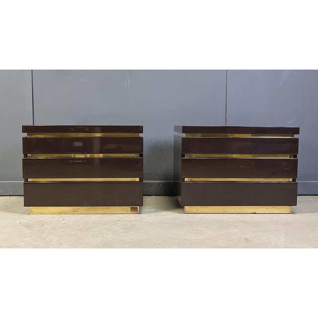Bedside Cabinets from Jean Claude Mahey, 1970s, Set of 2 For Sale - Image 9 of 12