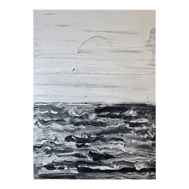 Emotional Topography (No. 3) | Original Abstract Landscape Oil Painting by Diane Grant — Unframed For Sale