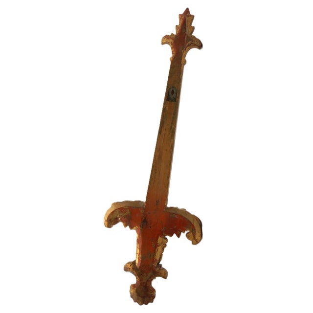 1980s Italian Gold Wall Sconces Plate Holders - a Pair For Sale - Image 4 of 8