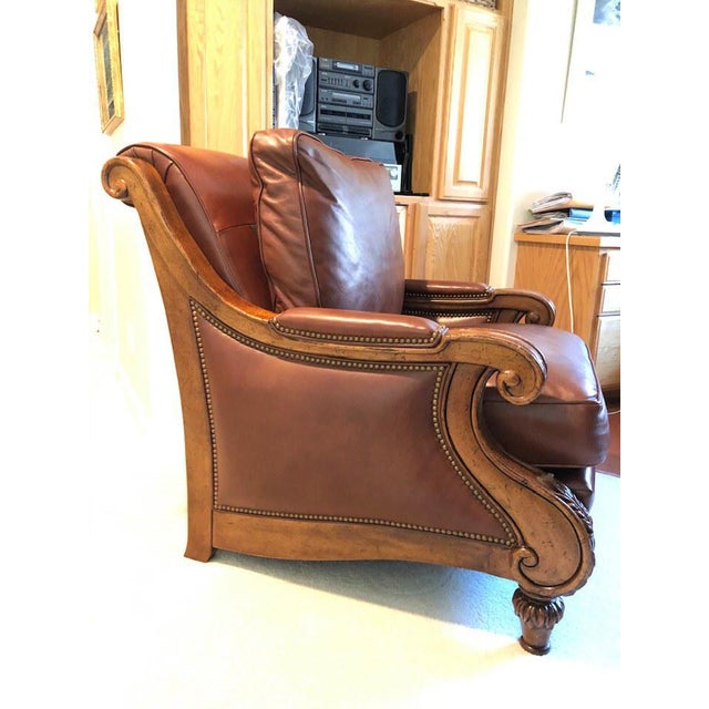 French Country Hancock and Moore Leather Chair Chairish