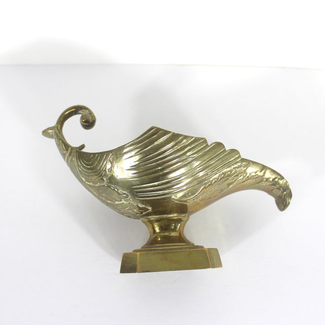 Metal Vintage Brass Candle Holder Chamberstick For Sale - Image 7 of 9