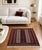 1990s Handwoven Red and Burgundy Geometric Rug with Ivory Fringes, 1990s For Sale - Image 5 of 7