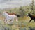 This is an original oil painting of a scene of galloping horses that are rounded up from BLM land in the Spring in...
