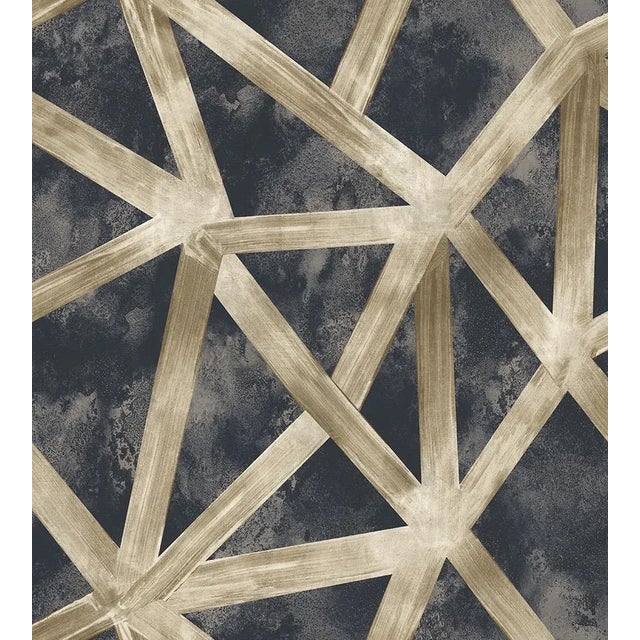 Contemporary Sample - The House of Scalamandré Interstellar Wallcovering, Noir For Sale - Image 3 of 3