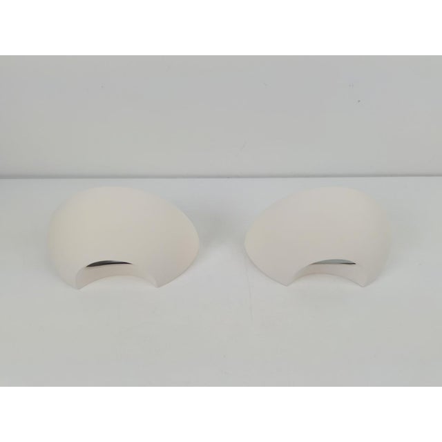 Semi-Circular Plaster Wall Lamps from Atelier Sedap 1990, Set of 2 For Sale - Image 11 of 11