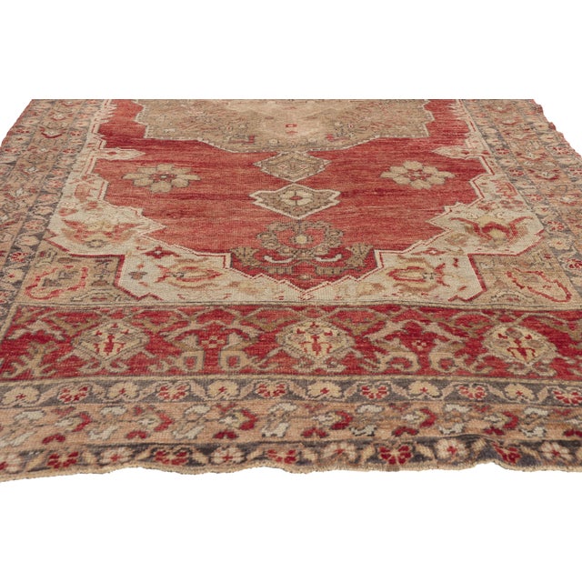 Vintage Turkish Oushak Rug, 04'11 X 11'02 For Sale - Image 4 of 10