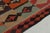 Vintage Persian Kilim Rug in Red, Orange and Blue Tribal Geometric Patterns For Sale In New York - Image 6 of 7