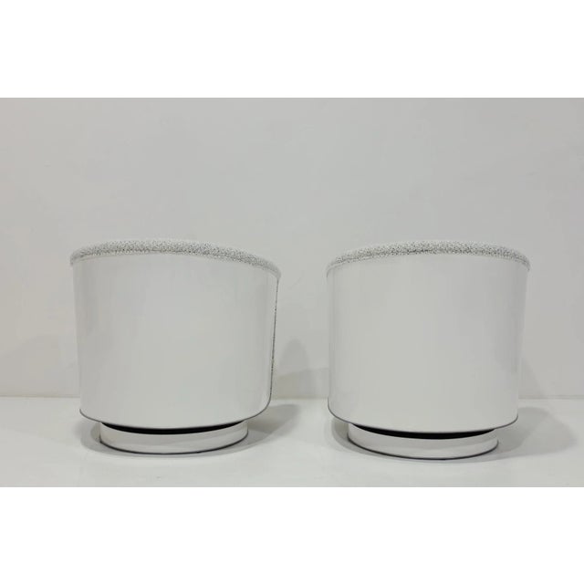 Mid 20th Century Milo Baughman Tilt/Swivel Lounge Chairs in Kelly Wearstler Boucle, Attributed - Set of 2 For Sale In Dallas - Image 6 of 11