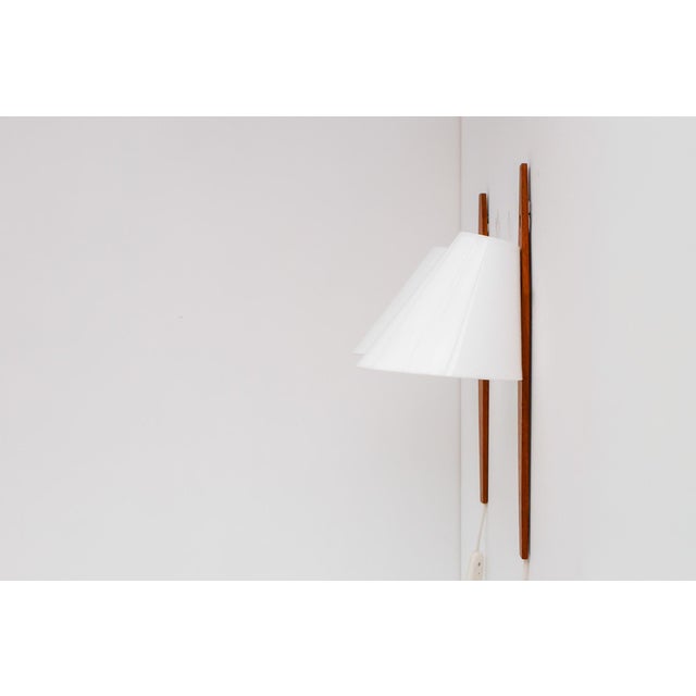Mid-Century Modern Mid-Century Modern Swedish Wall Sconces in Teak by Uno & Östen Kristiansson for Luxus, 1975, Set of 2 For Sale - Image 3 of 18