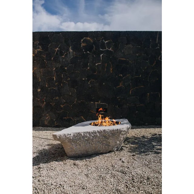 Grey Quarry Stone Object From Prometheo Fire Table by Andres Monnier For Sale - Image 11 of 12