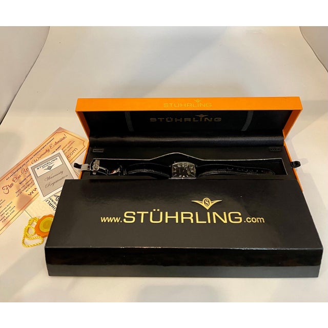 Stuhrling Brand New Watch with Box Paper and Leather Belt For Sale - Image 9 of 18