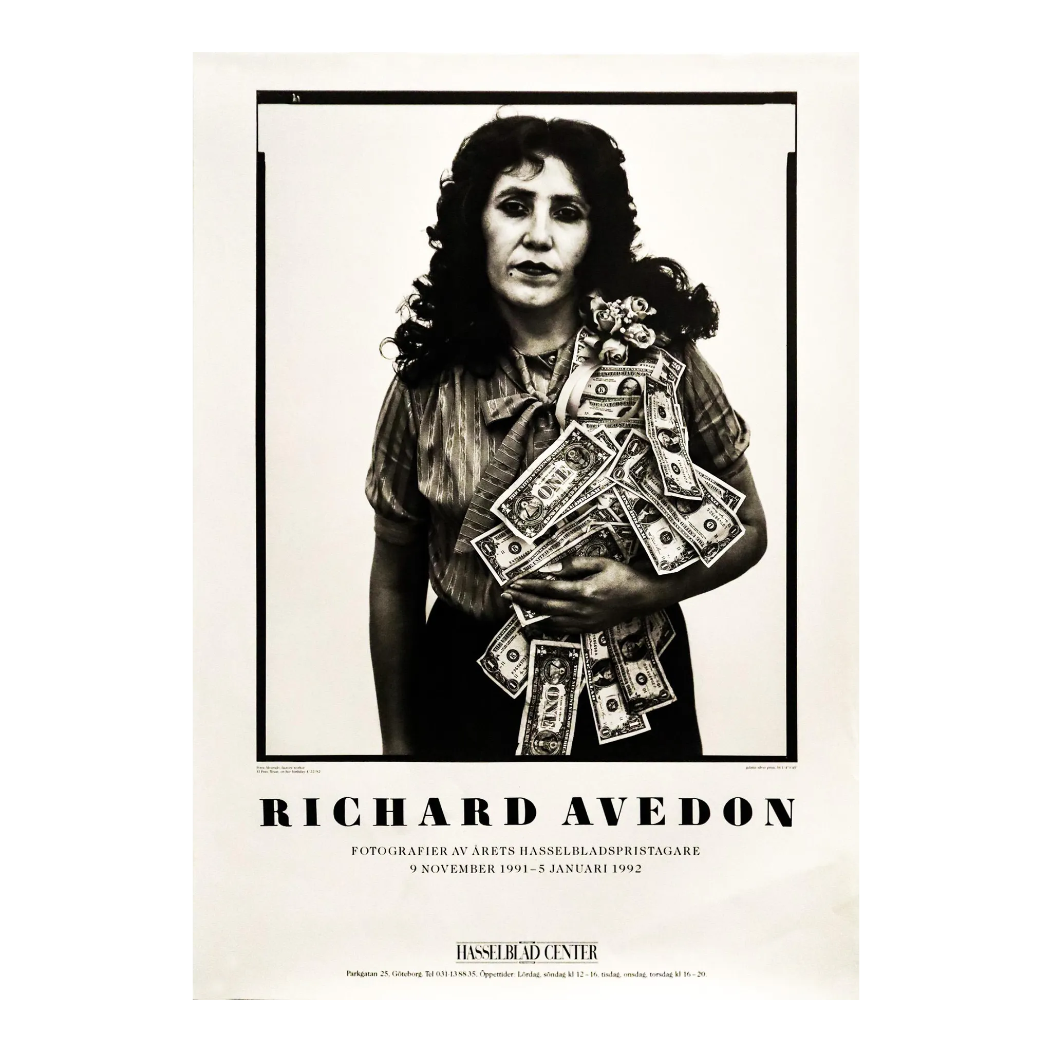 1991 Swedish Photography Exhibition Poster, Richard Avedon, (Woman