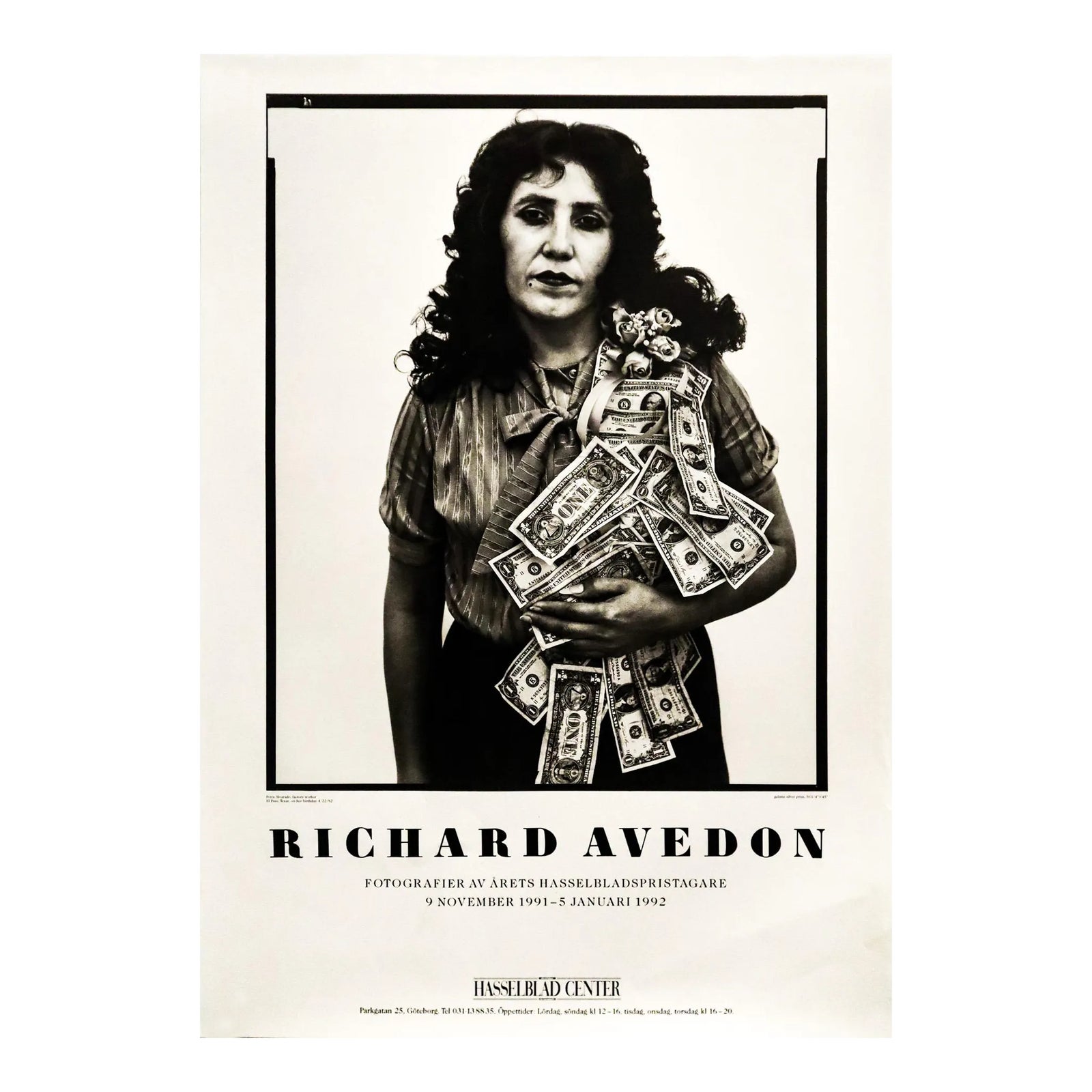 1991 Swedish Photography Exhibition Poster, Richard Avedon, (Woman