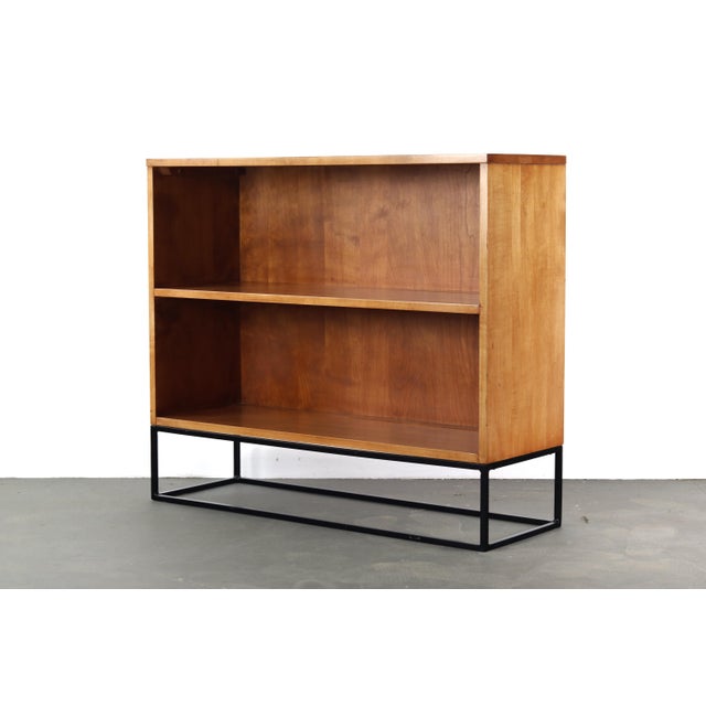 Mid-Century Modern Paul McCobb Bookcase with Geometric Iron Base Planner Group Series For Sale - Image 3 of 11