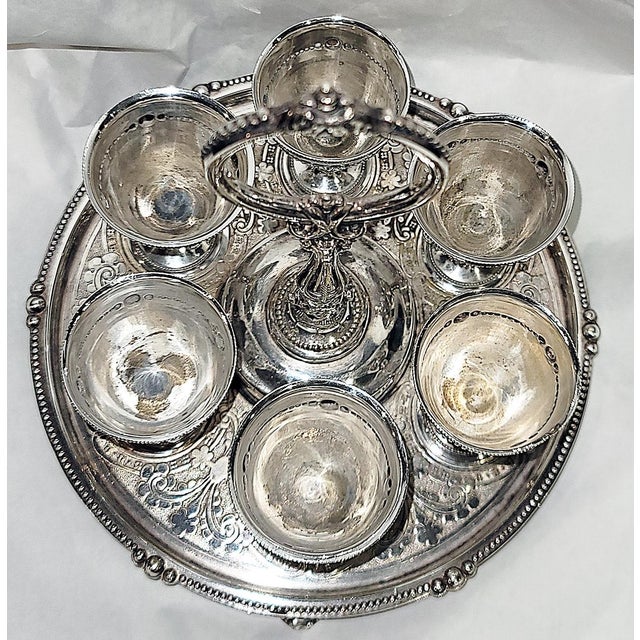 Victorian 19c Silver Plate Egg Server For Sale - Image 3 of 10