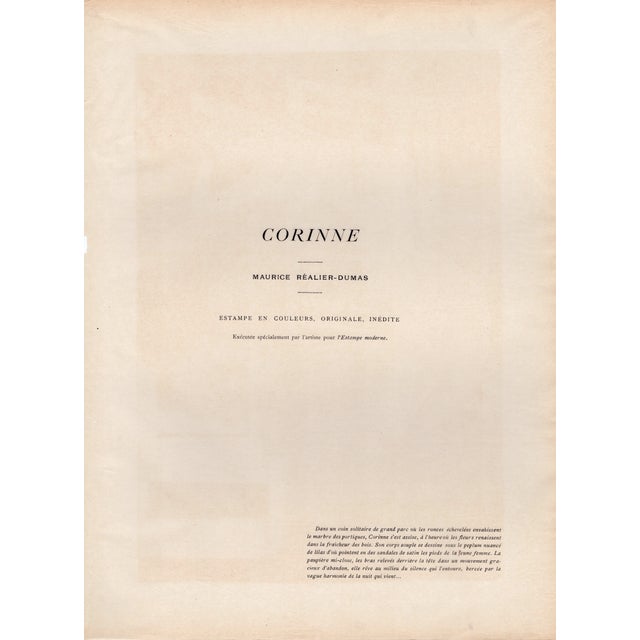 Maurice Réalier-Dumas, Corinne, 1897, Lithograph on Paper For Sale - Image 6 of 9