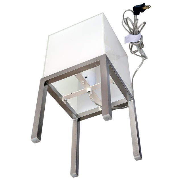 Mid 20th Century Mid 20th Century MCM Italian Cube Table Lamp For Sale - Image 5 of 6