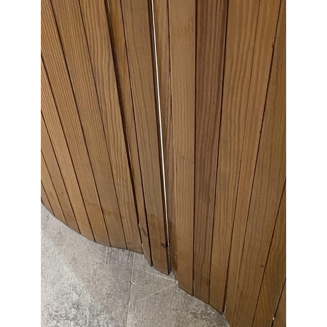Wood Vintage Freestanding Foldable Wooden Screen in the style of Baumann, 1950s For Sale - Image 7 of 18