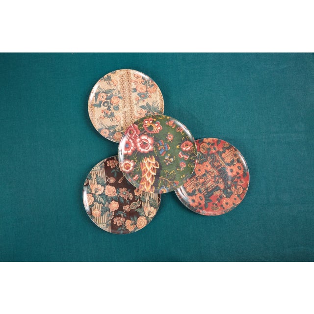 Plastic English Chintz Dinner Plates, Set of 4 For Sale - Image 7 of 8