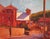 This oil painting captures a sunlit view of Central City, Colorado, showcasing the warm tones of historic buildings...