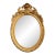 Circa 1860-80 French Grand Oval Carved Giltwood Mirror For Sale
